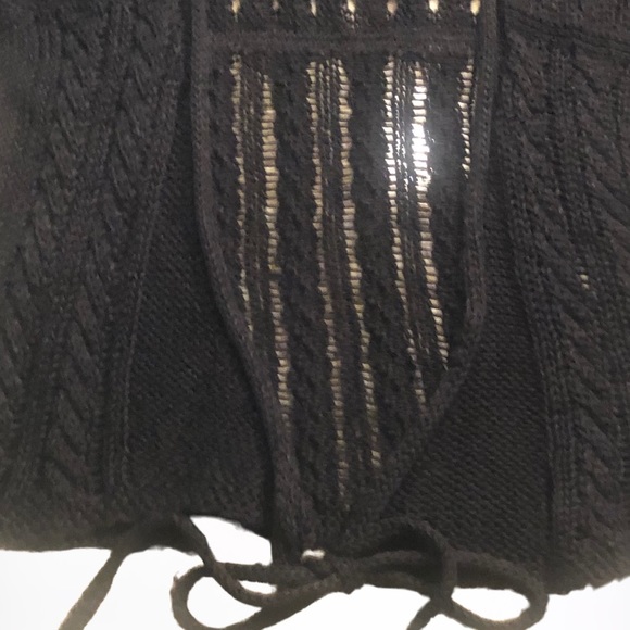 NWOT Banana Republic Black Sweater Women’s Linen Blend Short Sleeve SZ M - Picture 3 of 7